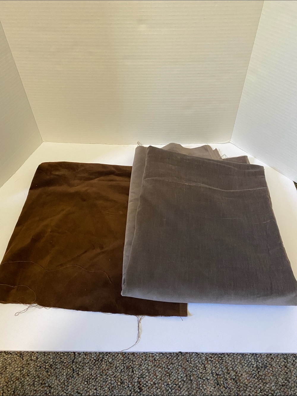 Brown and Gray Fabric Bundle velvet